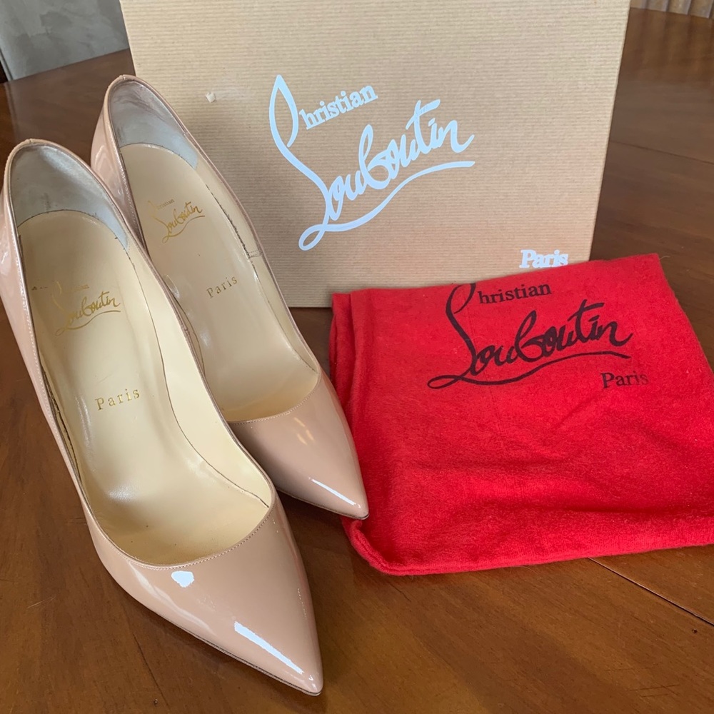 Christian Louboutin So Kate Nude Patent Pump 40.5 - Picture 5 of 9